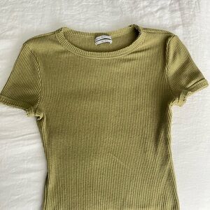 Urban Outfitters Olive Green Baby Tee